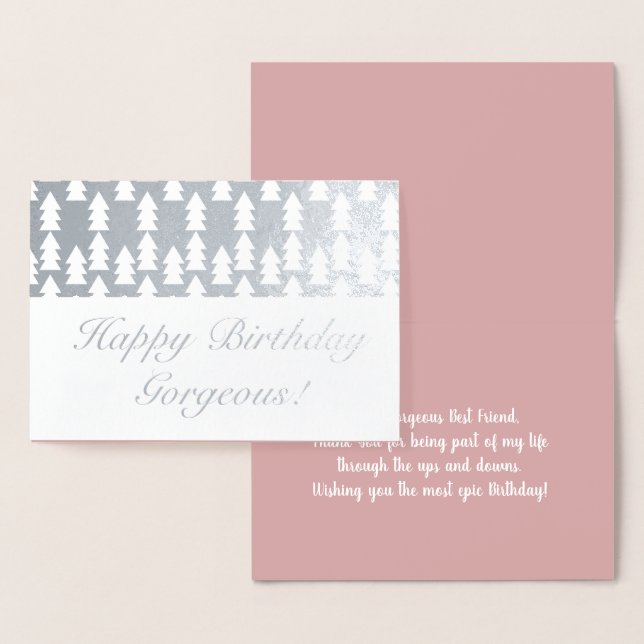 Moderner Weihnachtsbaum Geometrie Geburtstag Folienkarte (Anzeige)