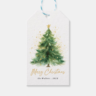 Moderner Weihnachtsbaum Geschenkanhänger