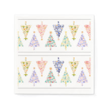 Moderner Weihnachtsbaum Napkins