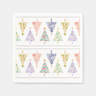 Moderner Weihnachtsbaum Napkins Serviette