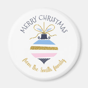 Moderner Weihnachtsbaum Personalisiert Magnet