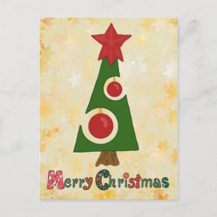 Moderner Weihnachtsbaum Postkarte
