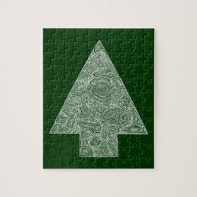 Moderner Weihnachtsbaum Puzzle (Vertikal)