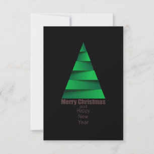 Moderner Weihnachtsbaum RSVP Karte