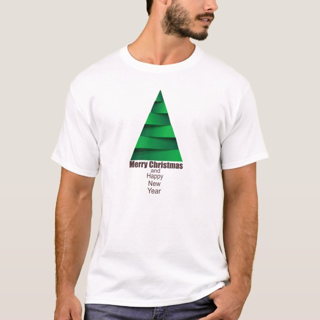 Moderner Weihnachtsbaum-T - Shirt (Vorderseite)
