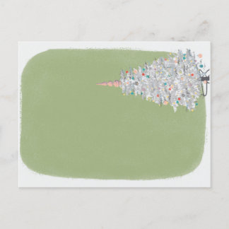 Moderner Weihnachtsbaum Tinsel aus dem Mittelalter Postkarte