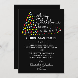 Moderner Weihnachtsbaum, Weihnachts-Party Einladun Einladung