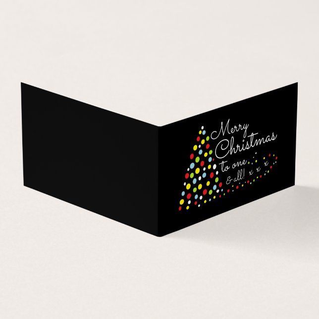 Moderner Weihnachtsbaum, Weihnachtskarte für Fotos Visitenkarten (Vorderseite)