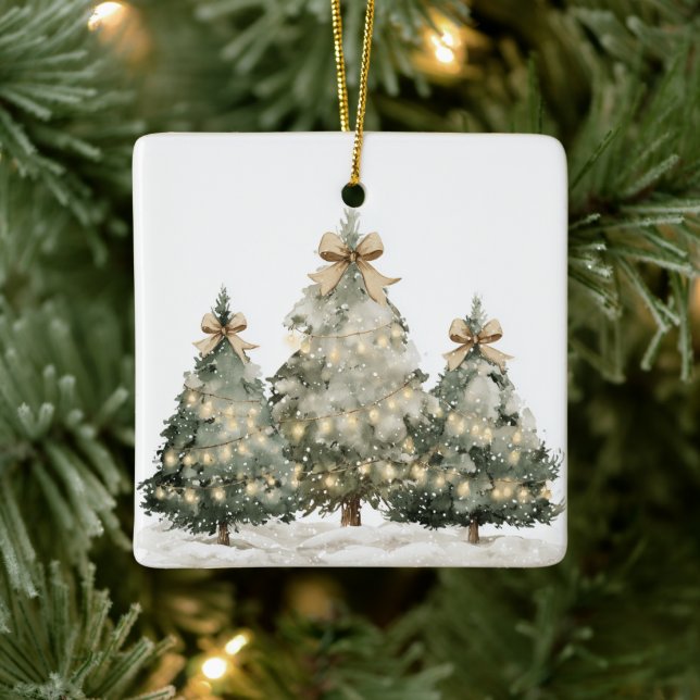 Moderner Weihnachtsbaumschmuck Keramikornament (Baum)