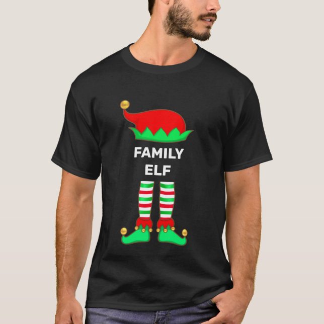 Moderner Weihnachtsfamilienelf-T - Shirt (Vorderseite)