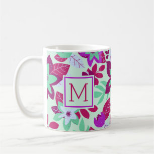 Moderner Weihnachtsgebirge Burgund Grüner Feiertag Kaffeetasse