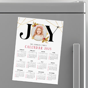 Moderner Weihnachtskalender für Fotos der Goldenen Magnetkarte