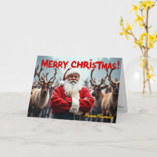 Moderner Weihnachtsmann Karte