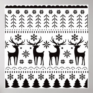 Moderner Weihnachtsmann Poster