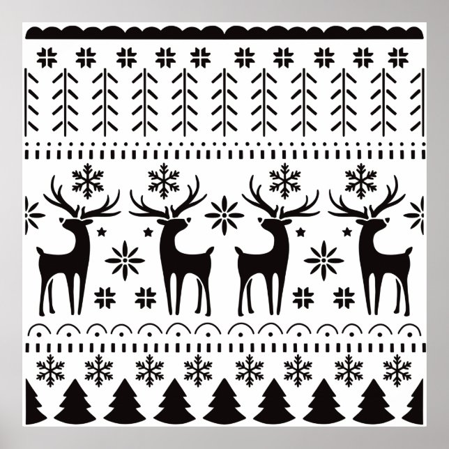 Moderner Weihnachtsmann Poster (Vorne)