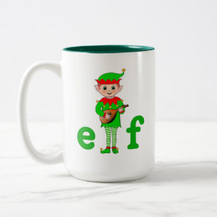 Moderner Weihnachtsmusical Elf  Zweifarbige Tasse