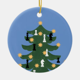 Moderner Weihnachtsschachbaum Keramik Ornament