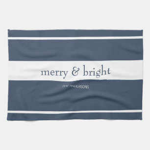 Moderner Weihnachtsurlaub in der Mergelinie Geschirrtuch