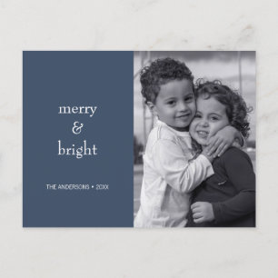 Moderner Weihnachtsurlaub mit Meran & Bright Navy  Feiertagspostkarte