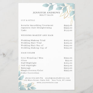 Moderner, weiß-grüner Blattflyer Flyer