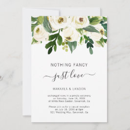 Moderner weißer Blumen Eleganter Hochzeitsstil-Emp Einladung