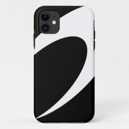 Moderner weißer Boomerang-Kurven Schwarzer Hinterg Case-Mate iPhone Hülle
