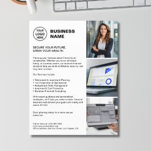 Moderner Weißer Flyer für Finanzdienstleistungen i