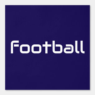 Moderner weißer FUSSBALL-Text über Navy Blue Tapete