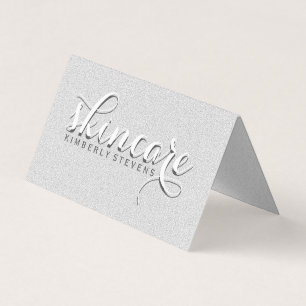 Moderner Weißer Glitzer Visitenkarten