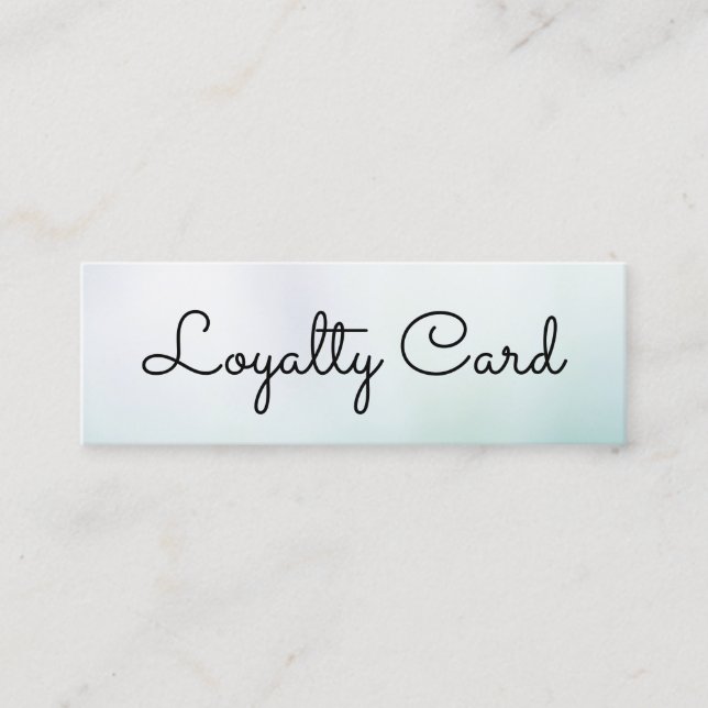 Moderner weißer Gradient Beauty Salon Treuekarte (Vorderseite)