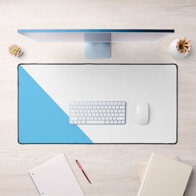 Moderner Weißer Himmel Blauer Eckblock Schreibtischunterlage (Büro 1)