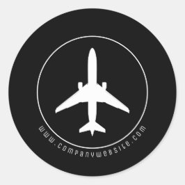 Moderner weißer, klassischer Rundaufkleber Runder Aufkleber