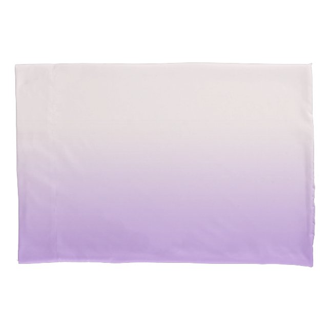 Moderner Weißer Lavendel Lila Ombre Gradient Kissenbezug (Vorderseite-Links)
