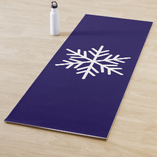 Moderner weißer nordischer Schneeflocken Tiefer de Yogamatte