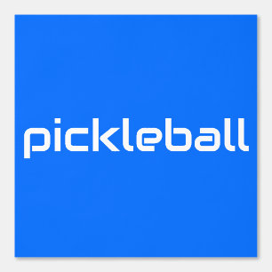 Moderner weißer Sleek-PICKLEBALL-Text auf lebhafte Tapete