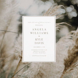 Moderner weißer und goldener Text ohne Eltern Hoch Einladung