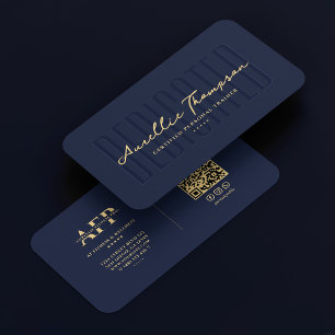 Moderner Wellness Coach Nutritionist Dark Navy Blu Visitenkarte
