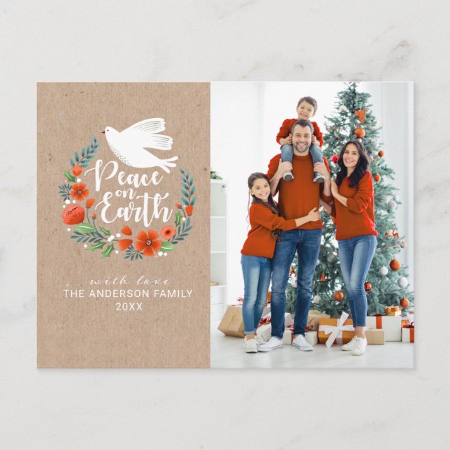 Moderner Weltfrieden Foto Weihnachten (Vorderseite)