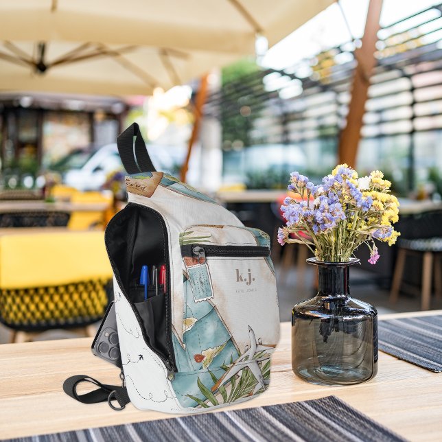 Moderner Weltreisende | Monogramm Crossbody Bag (Von Creator hochgeladen)