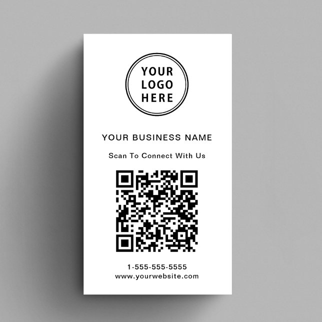 Moderner Werbe-Logo-QR-Code Visitenkarte (Capture attention, make connections, and leave a lasting impression with our modern QR business card)