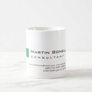 Moderner White Green Simple Consultant Kaffeetasse