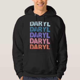 Moderner, wiederholter Text Daryl Hoodie