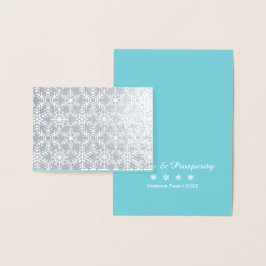 Moderner Winter Snowflake Web Holiday Gruß Folienkarte