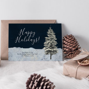 Moderner Winterbaum Weihnachten Ankündigung