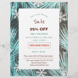 Moderner Winterschnee - Werbeaktion Flyer