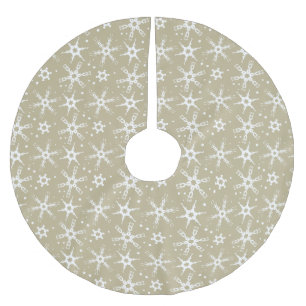 Moderner Winterschneeflocken-Allround-Printsprint Polyester Weihnachtsbaumdecke