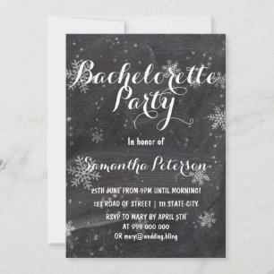 Moderner Winterschneekatalysator Junggeselinnen-Ab Einladung