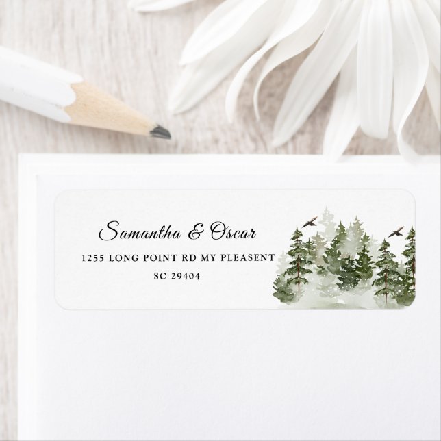 Moderner Winterwald mit Schnee (Insitu)