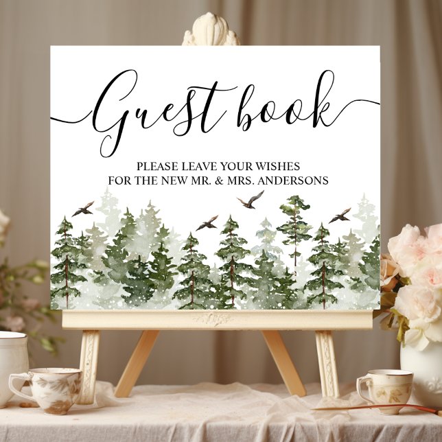 Moderner Winterwald mit Schnee Poster (Von Creator hochgeladen)