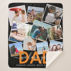 Moderner "Wir Liebe You" Foto Collage Vater Sherpa Sherpadecke